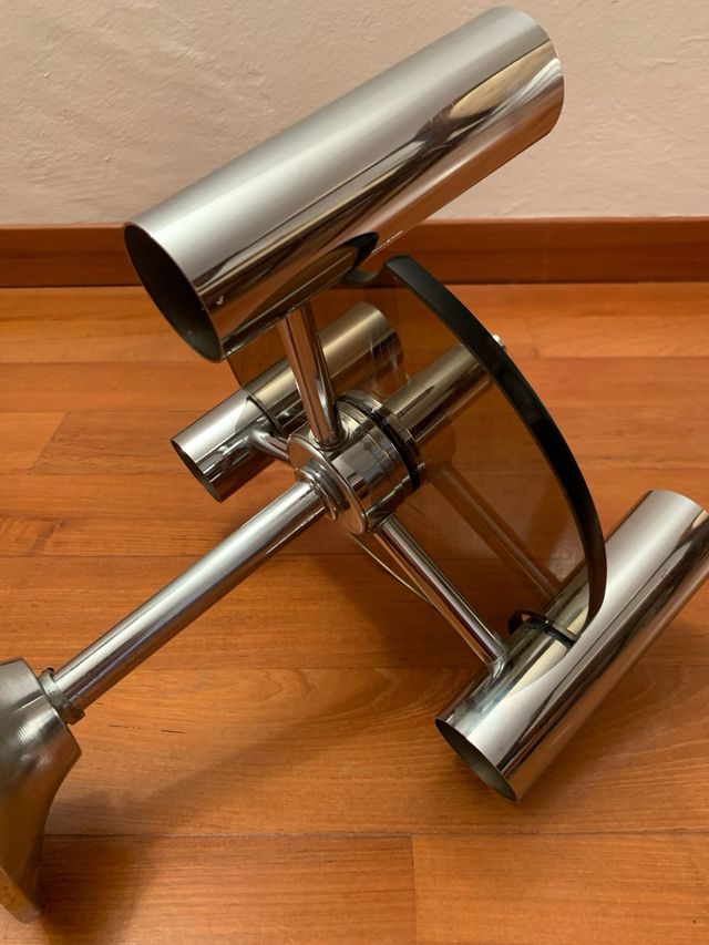 Lampada Scolari vintage metallo vetro