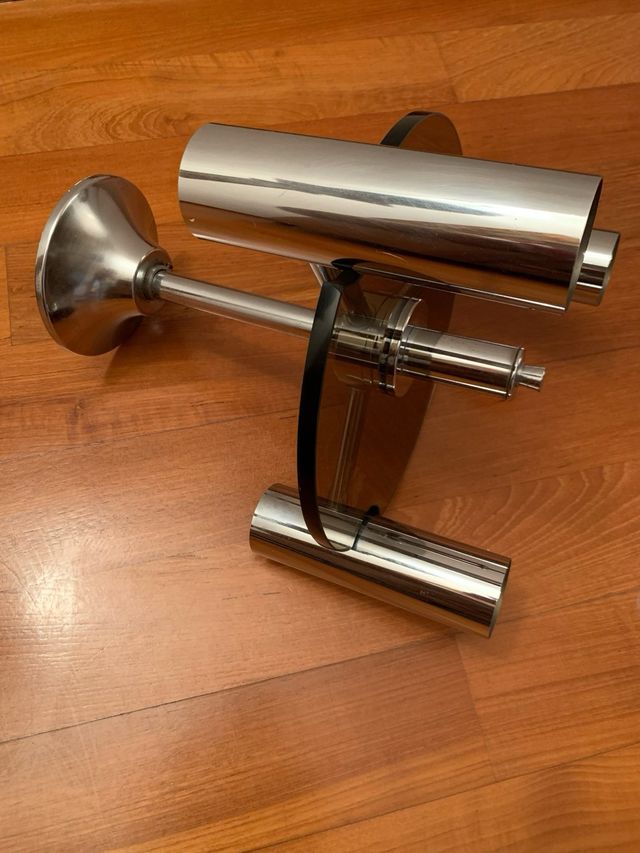 Lampada Scolari vintage metallo vetro