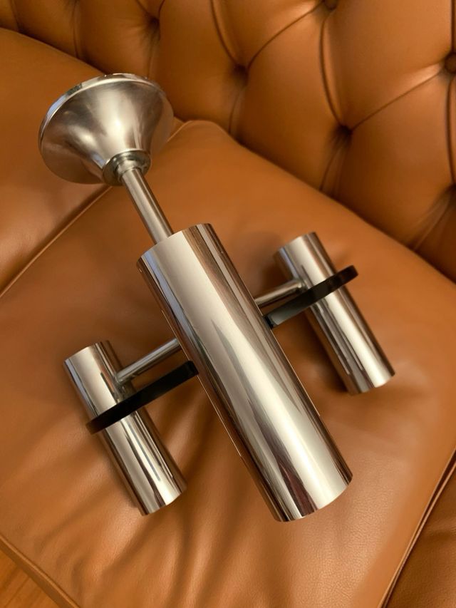 Lampada Scolari vintage metallo vetro