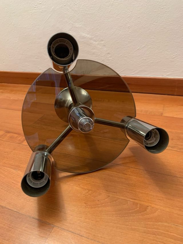 Lampada Scolari vintage metallo vetro