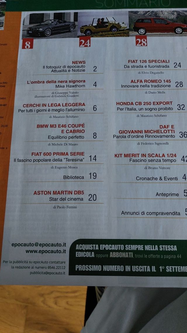 Rivista epocauto
Luglio/agosto 2025