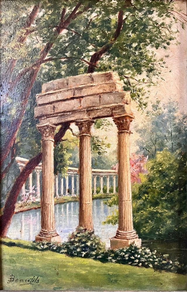 Escuela francesa S. XIX. Dos óleos del Grand Tour 