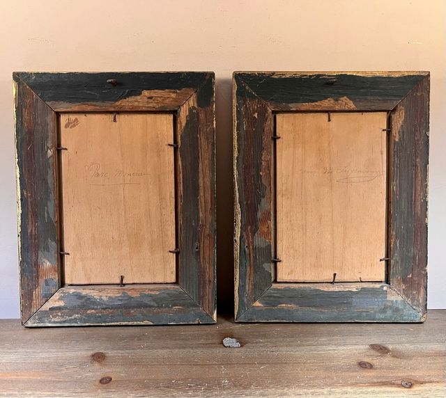 Escuela francesa S. XIX. Dos óleos del Grand Tour 