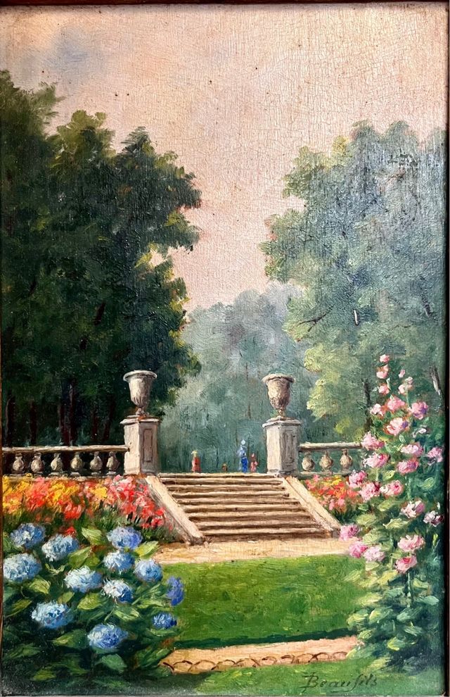 Escuela francesa S. XIX. Dos óleos del Grand Tour 