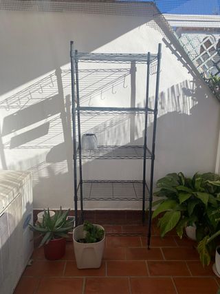 Estantería metálica negra 4 baldas