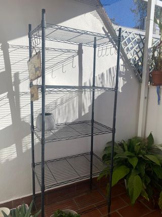 Estantería metálica negra 4 baldas
