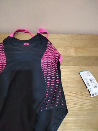 Bañador Arena negro-rosa