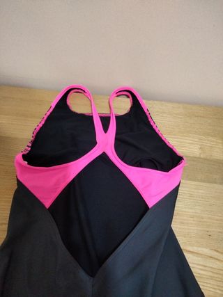 Bañador Arena negro-rosa