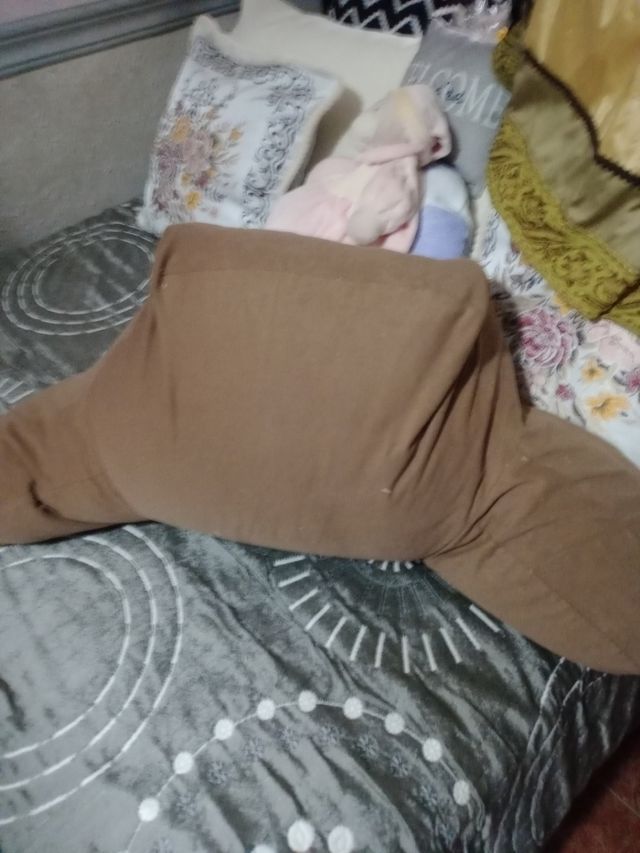 Cojín lectura marrón - Suave de plumas