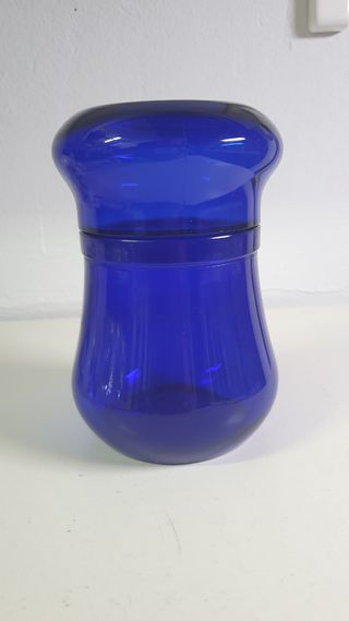 Barattolo vetro blu vintage