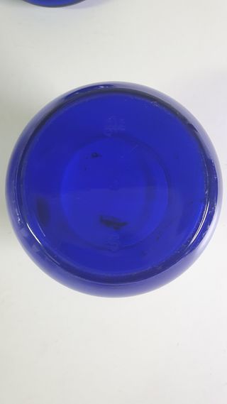 Barattolo vetro blu vintage