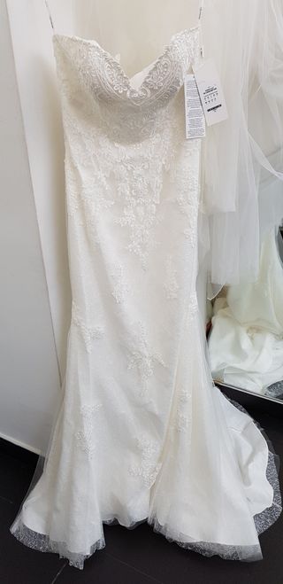 Vestido novia encaje blanco