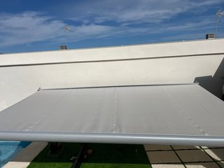 Toldo cofre 4.30x2.6 - Gris/Blanco