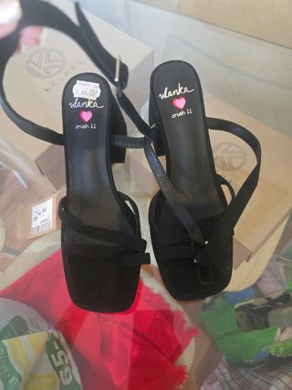 Sandalias de tacón ,Ulanka, negras  - 40