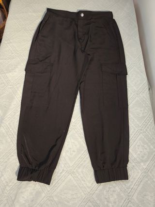 Pantalones cargo Zara negros - L