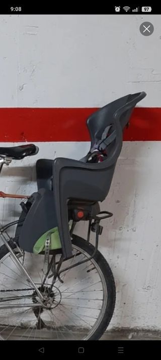 Silla bici trasera niño