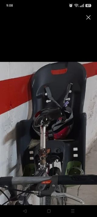 Silla bici trasera niño