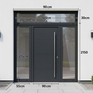 Puerta entrada PVC Elegantes, Modernas, Seguridad 