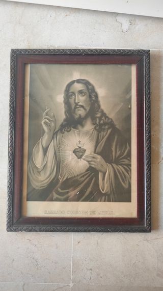 Sagrado Corazón de Jesús - Cuadro antiguo