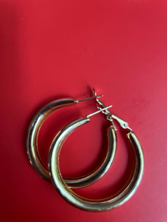 6 pares pendientes aro dorados