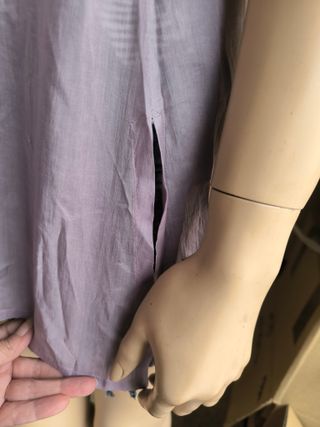 Blusa rayas morada sin mangas