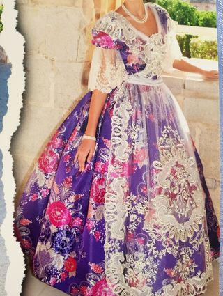 Traje Fallera: Rosa y Morado