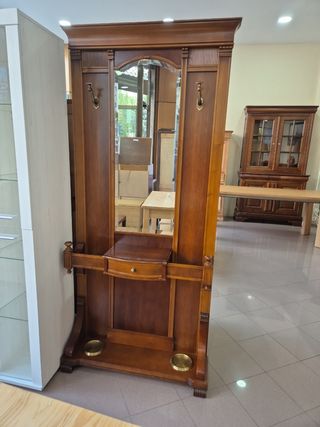 Entradita madera maciza espejo