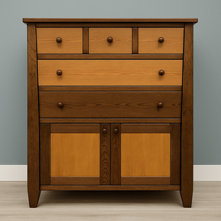 Mueble madera maciza 5 cajones