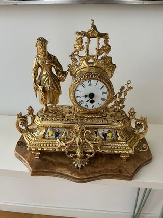 Reloj antiguo bronce dorado