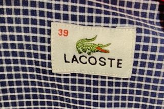 Camisa Lacoste manga larga talla 39. 