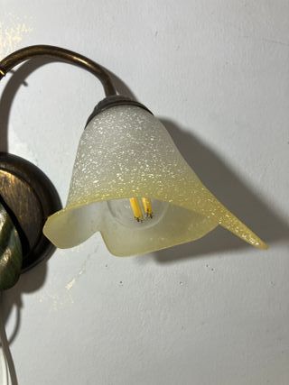 Lampada parete 1 luce metallo marrone/verde
