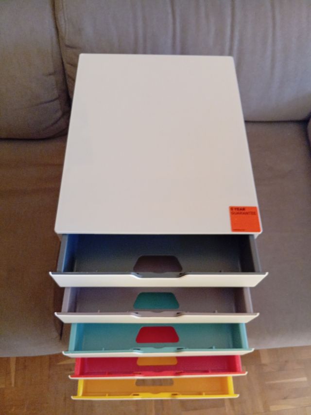 Resistente cassettiera a 5 cassetti