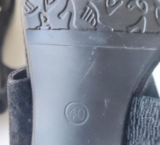 Zapatos tacón negros-plata