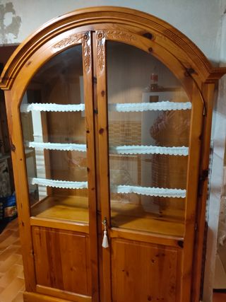 Vitrina madera maciza - 203x146x43cm
