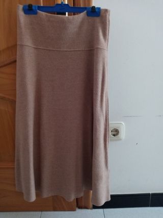 Falda larga Zara - beige