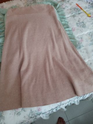 Falda larga Zara - beige