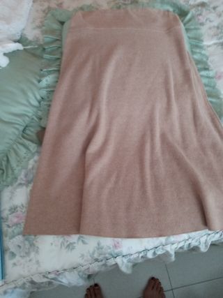 Falda larga Zara - beige