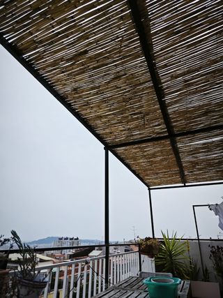 Pérgola jardín - Sombra caña bambú
