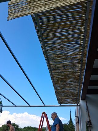 Pérgola jardín - Sombra caña bambú