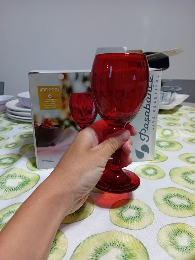 6 Calici Vino Pasabahce Imperial - Rossi