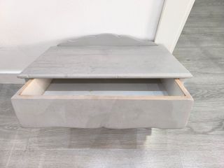 Mesita gris madera - Estilo provenzal