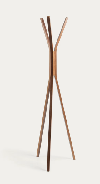 Perchero Chelsey de madera marrón. Nuevo.