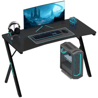 Scrivania Gaming con Luci LED RGB Regolabili e Gam