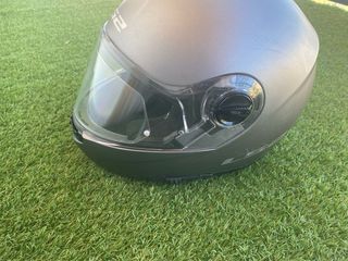 Casco moto LS2 plata
