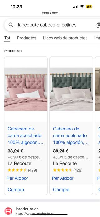 cabecero cama 150 cojines 