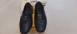 Mocassini Fendi Roma blu