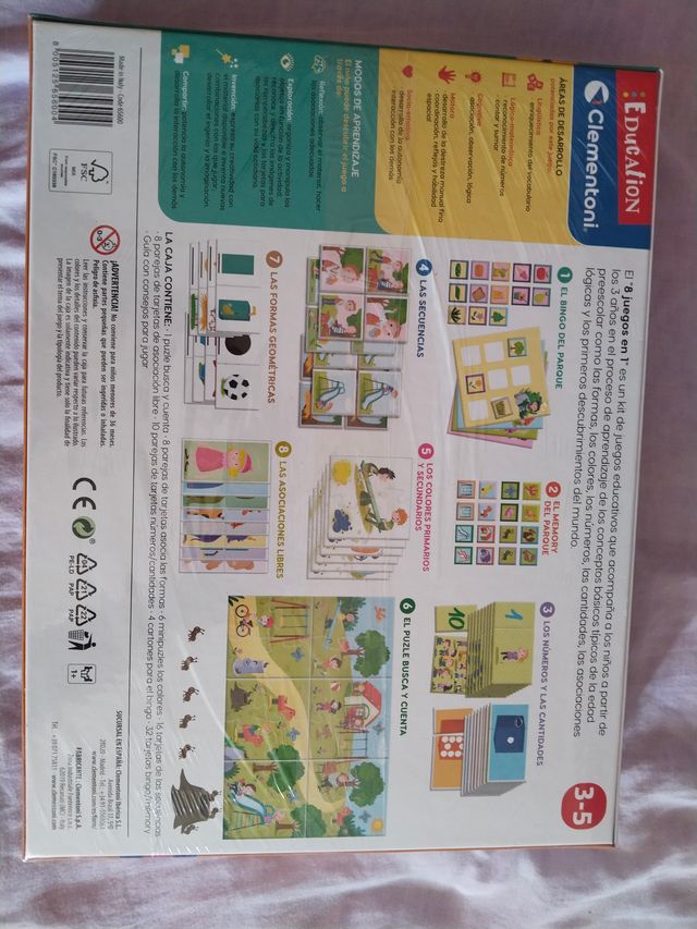 8 Juegos Clementoni 3-5 años