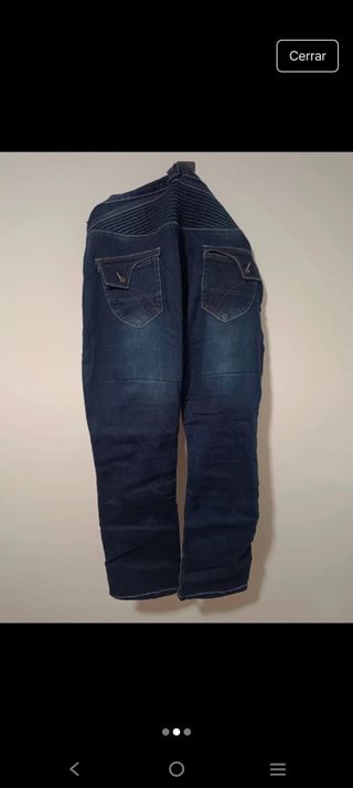 Pantalones moto estilo denim