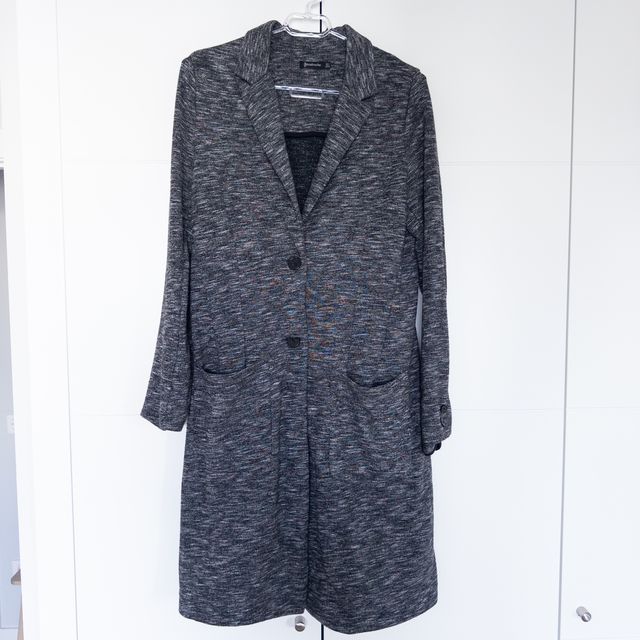 Abrigo largo gris knitted