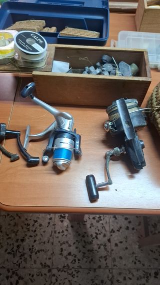 Lote de Cañas y Carretes Pesca